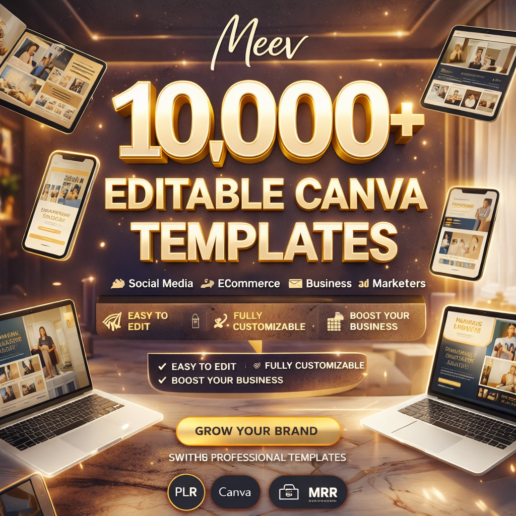 10,000+ Canva Templates Bundle for Social Media & Business Marketing