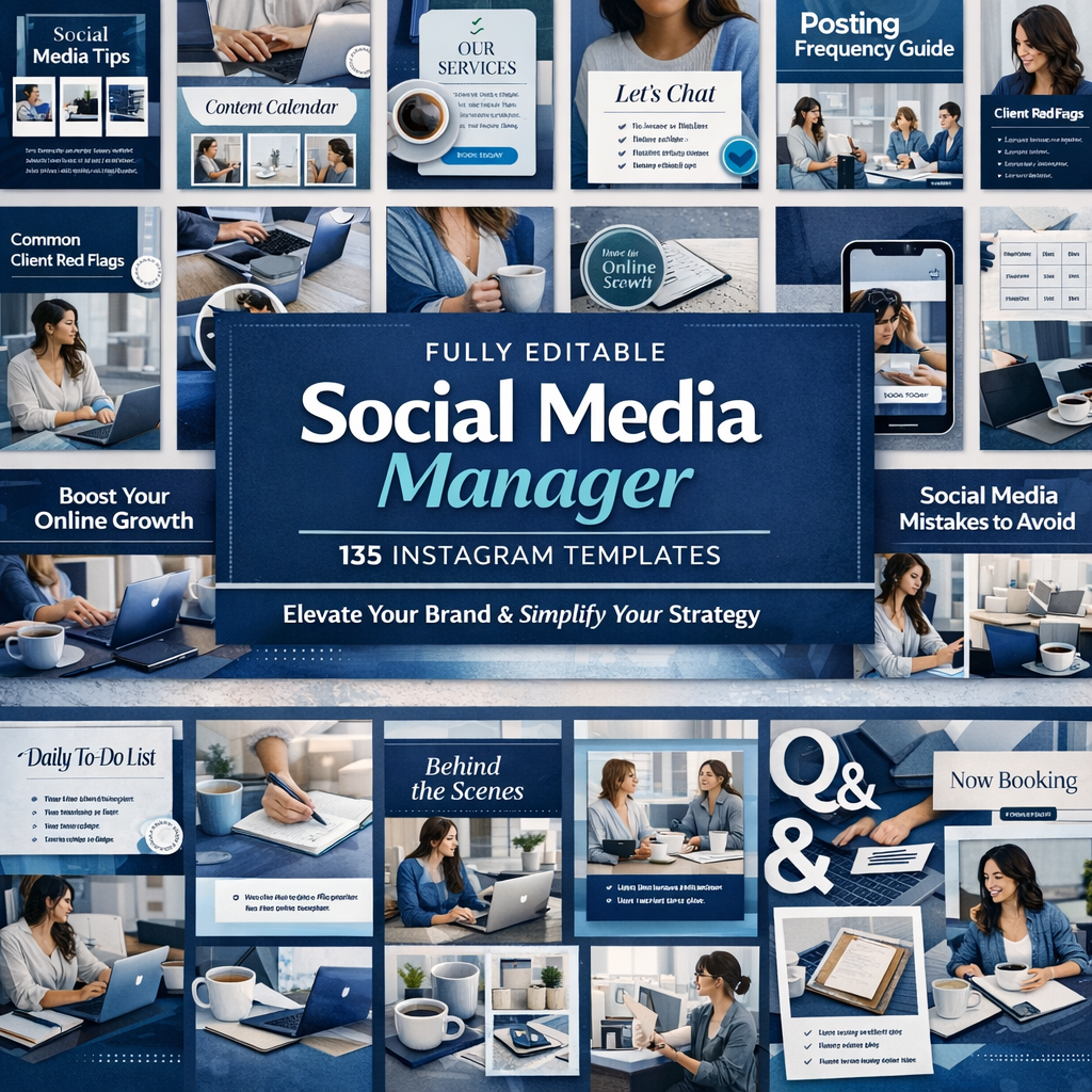 135 Instagram Canva Templates for Social Media Managers – Editable Posts & Carousels