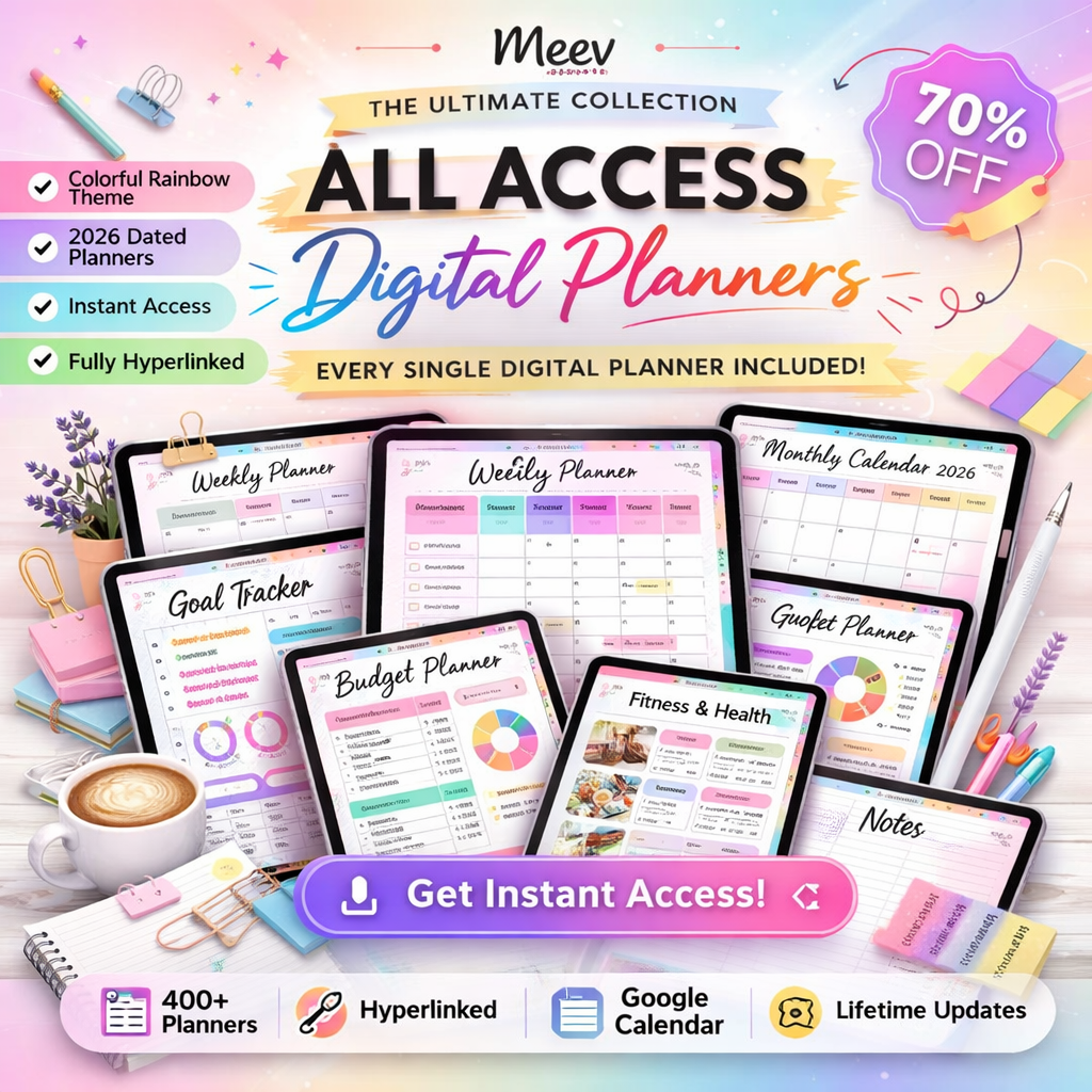 2026 Digital Planner Bundle – All-in-One Productivity Pack