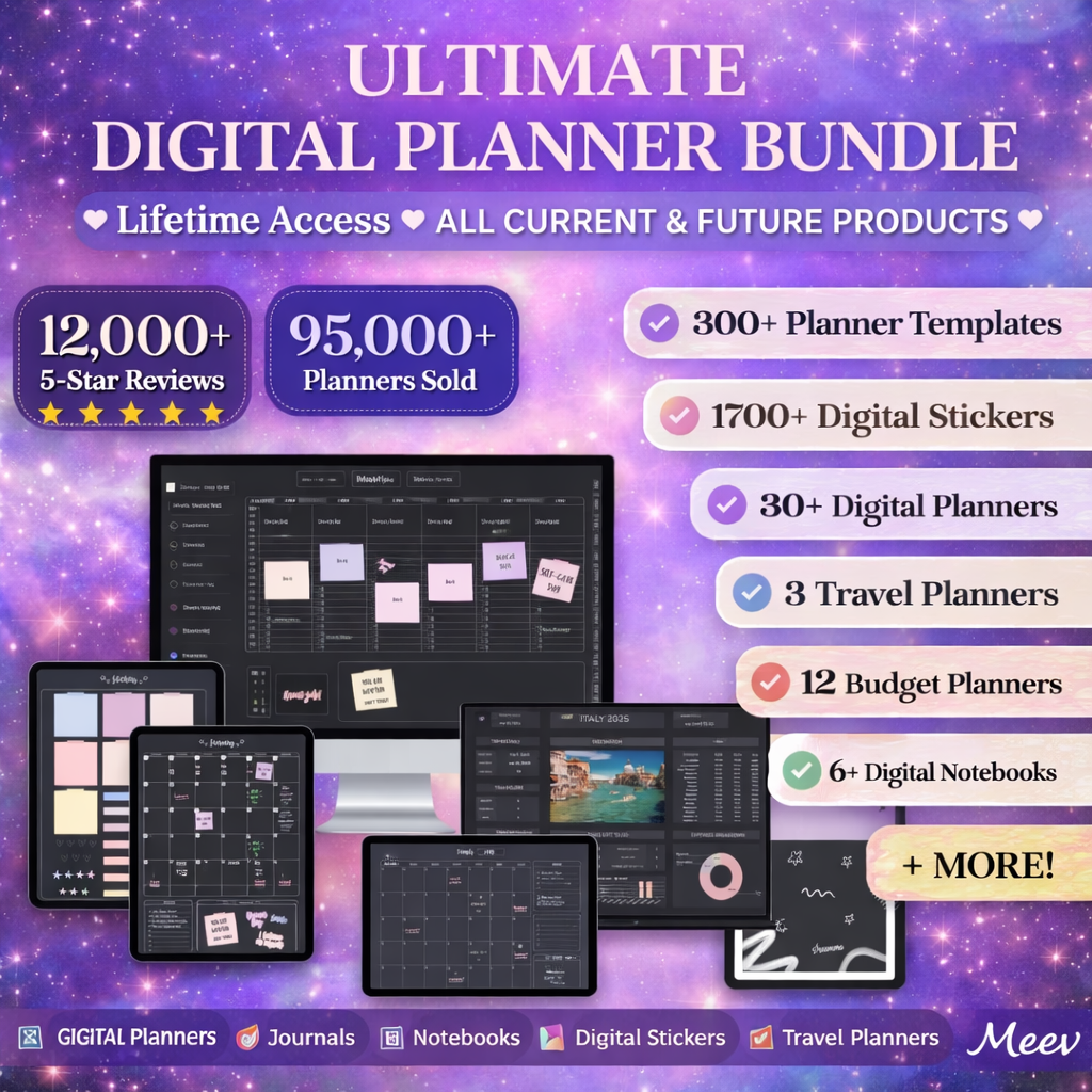 2026 Digital Planner for iPad – Hyperlinked Life Planner PDF