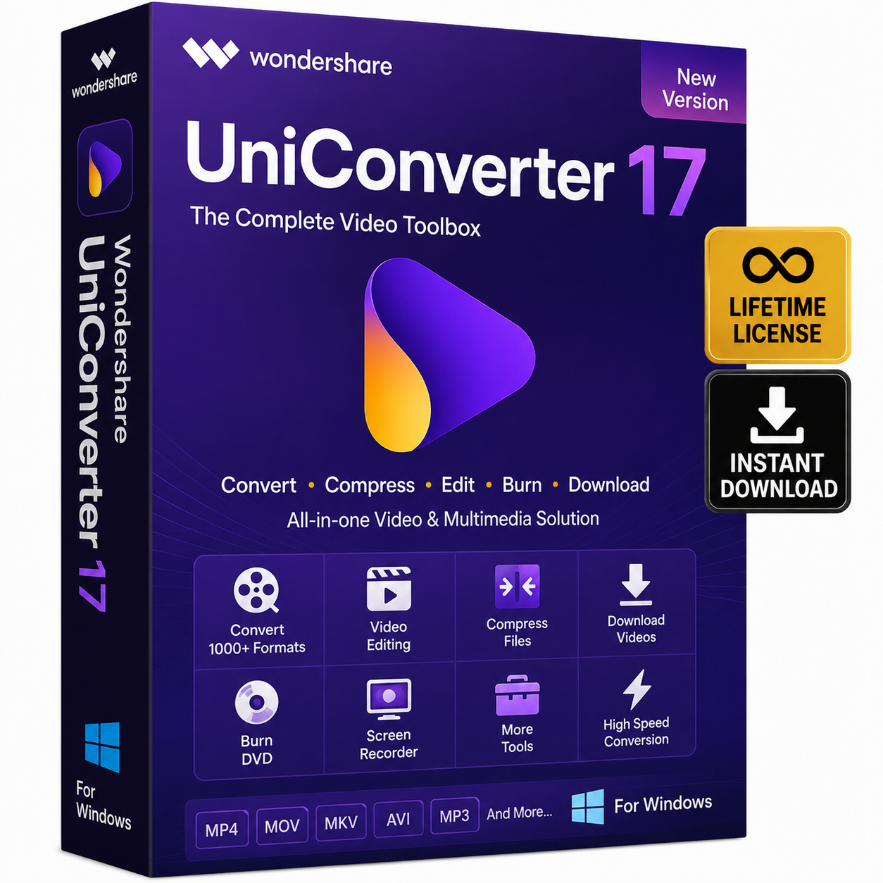 Wondershare UniConverter 17 – Lifetime License | Full Version Download