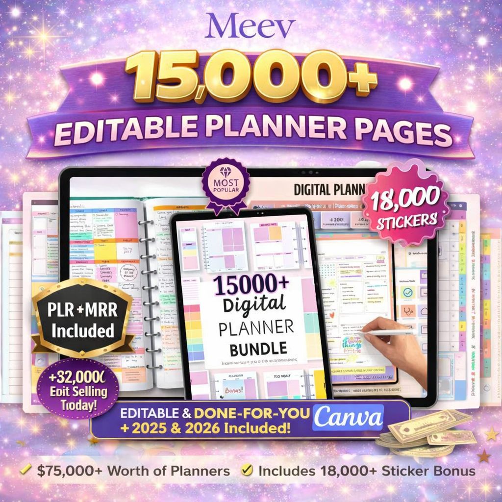 Ultimate Digital Planner Bundle – 15,000+ Pages & 18,000+ Stickers