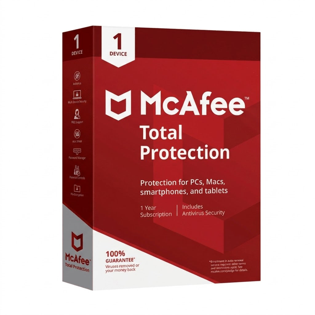McAfee Total Protection Antivirus 2026 | 1 Year Subscription, 1 Device