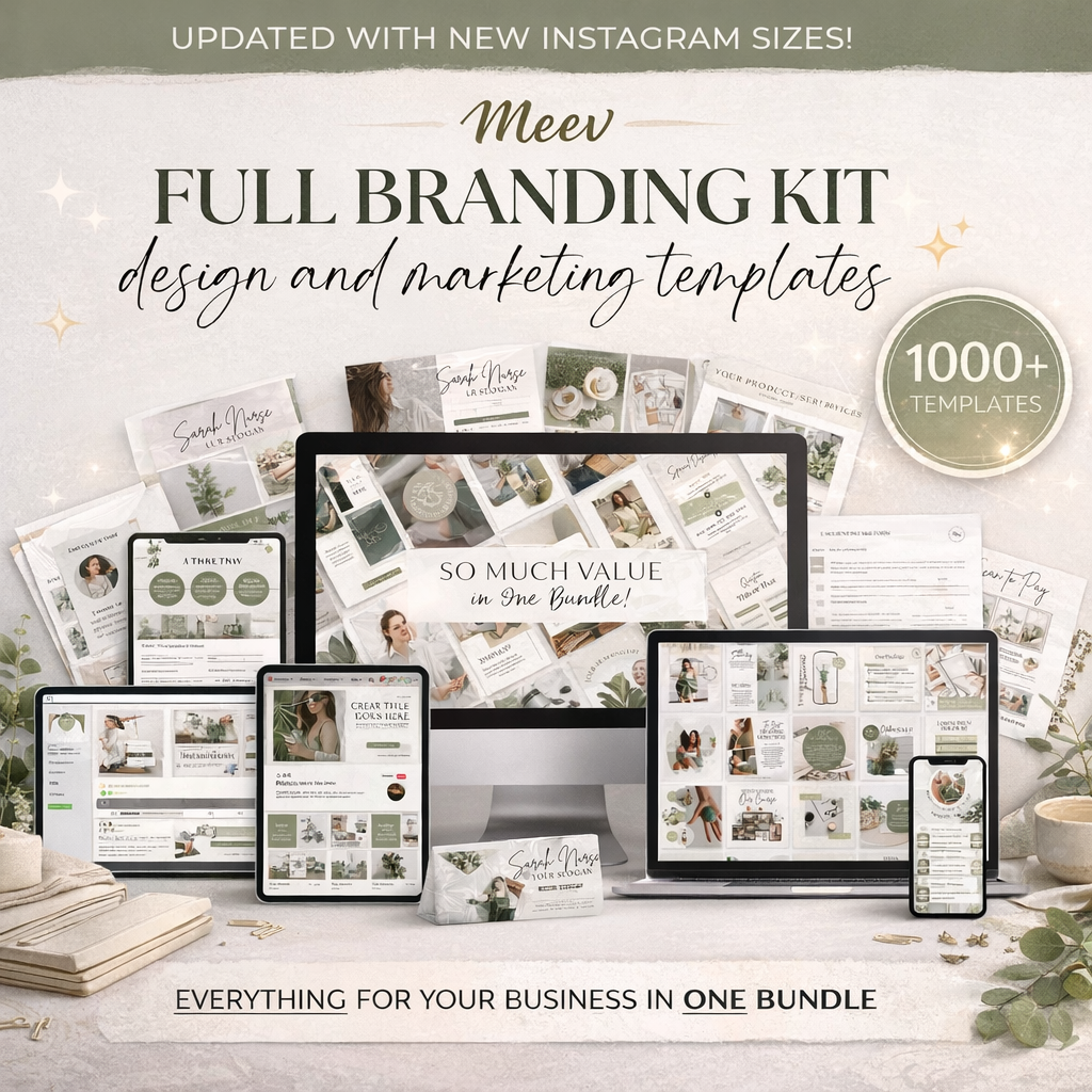 Ultimate Branding Kit & Social Media Templates Bundle | 1200+ Canva ...