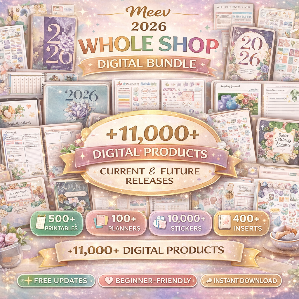Ultimate Digital Planner Bundle 2026 – Lifetime Access Planner Kit