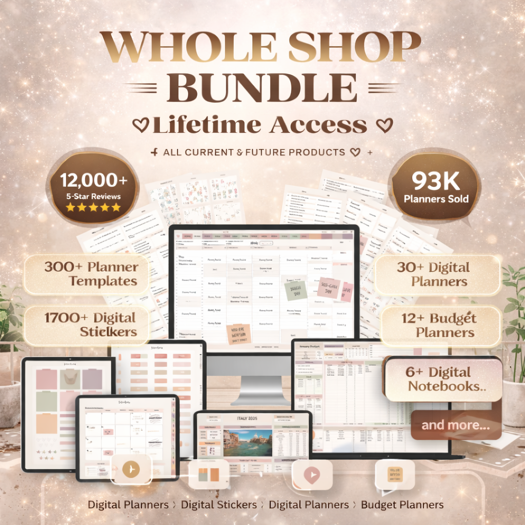 Ultimate Digital Planner Bundle for iPad & Android (100+ Templates)