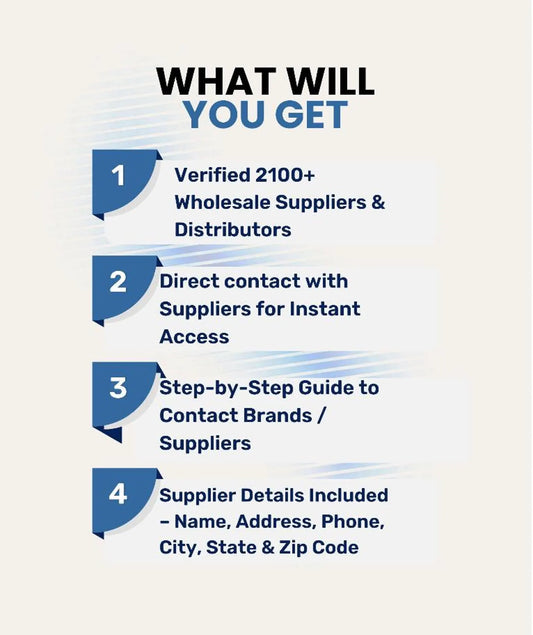 2100+ Verified Wholesale Suppliers List for Amazon FBA + Step-by-Step Brand Contact Guide & Vendor Database (Instant Download)