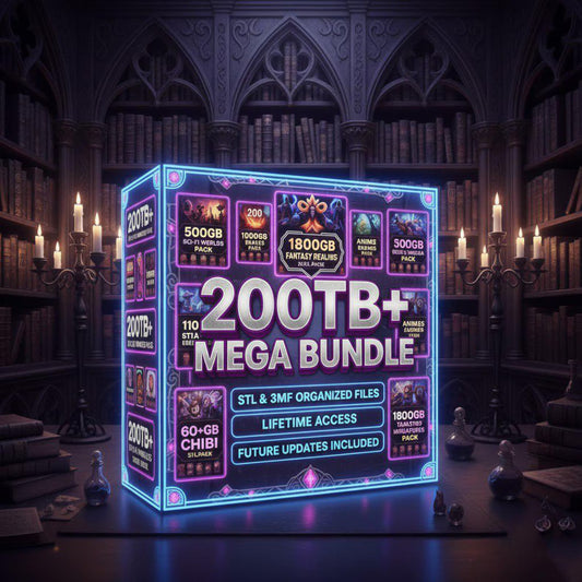 200TB Mega STL Collection – Ultimate 3D Printing Files Pack – Commercial use allowed