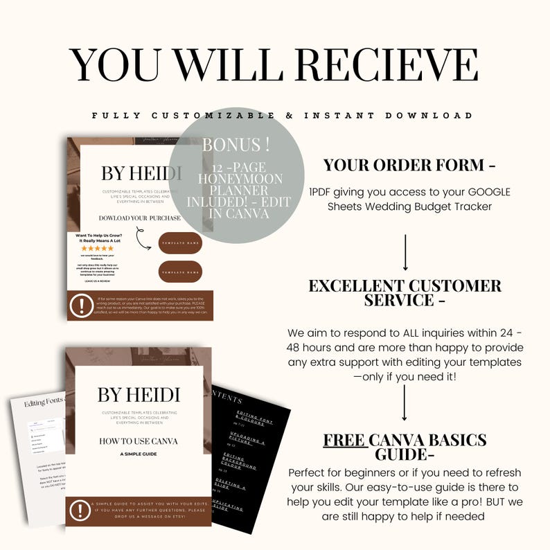 Ultimate Wedding Planner Bundle: Spreadsheet & Canva Templates