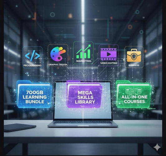 700GB Online Learning Resource Bundle – Ultimate Digital Learning Library for Business, Tech, Marketing & Career Growth