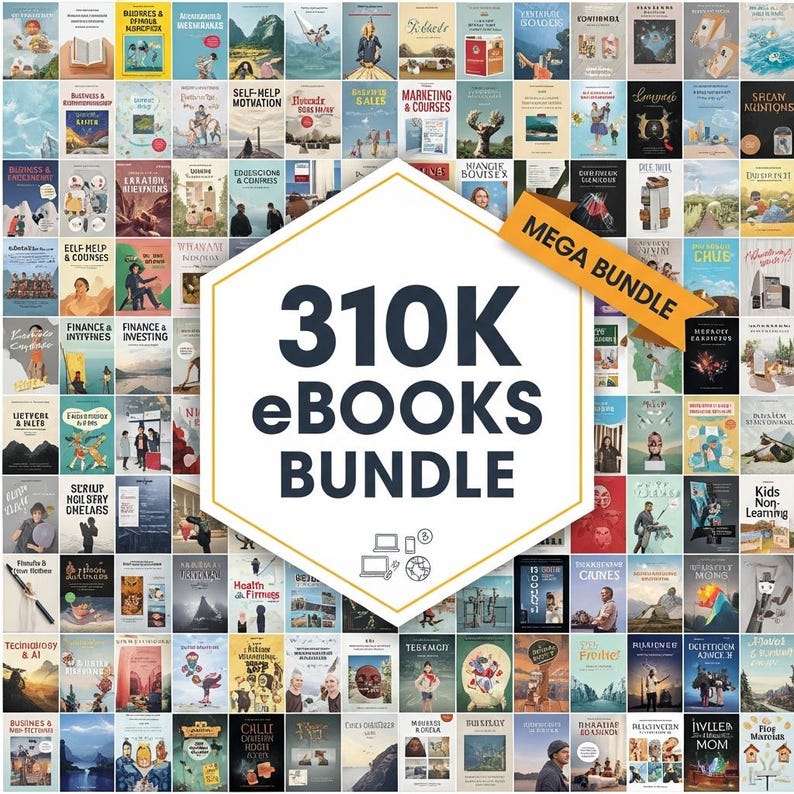 310,000+ Premium eBooks Bundle — Ultimate Digital Knowledge Vault for Entrepreneurs & Learners