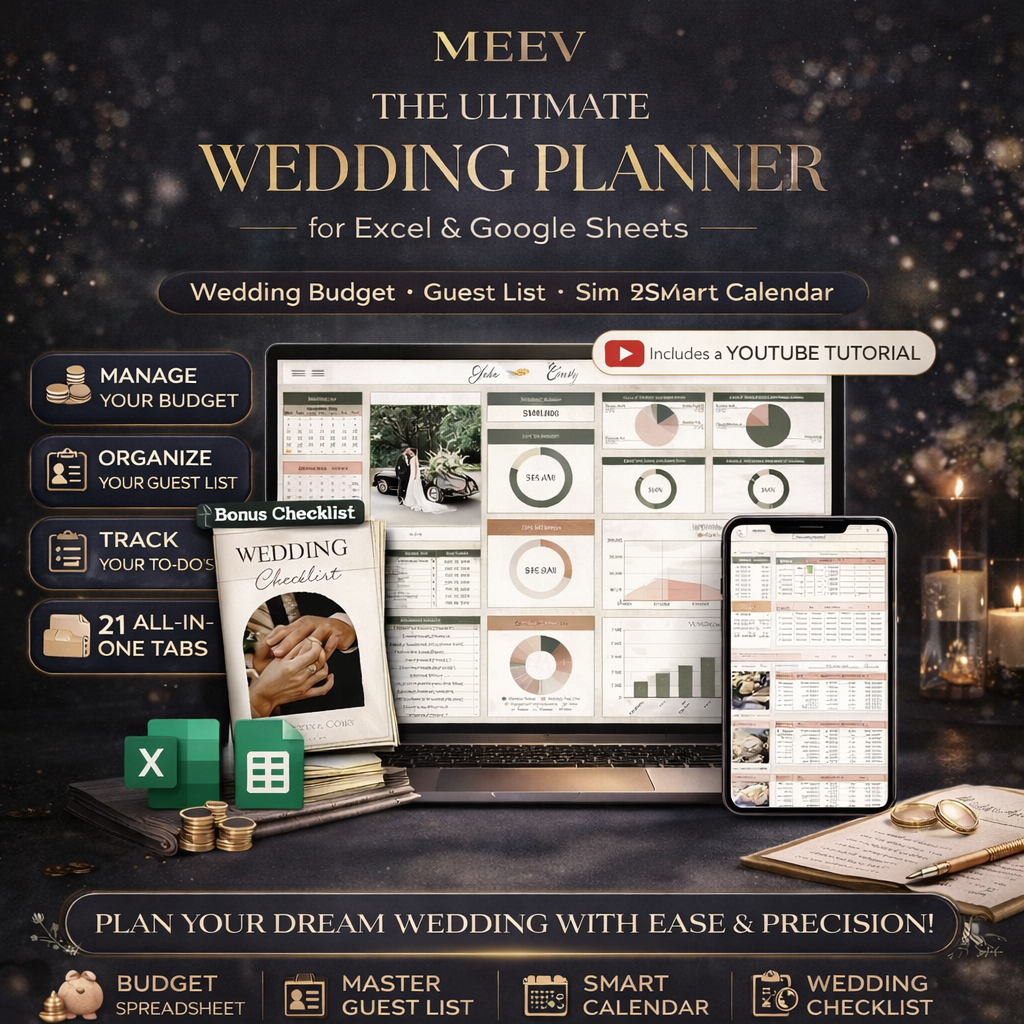 Detailed wedding timeline planning template
