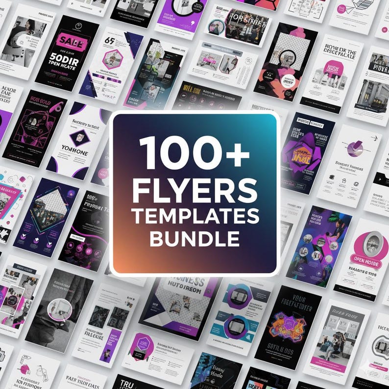 100+ professional flyer templates bundle preview