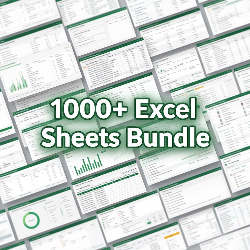 1000+ Excel templates bundle for business and finance