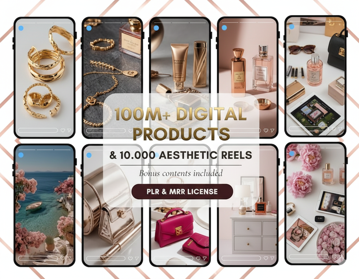 100M digital products bundle with PLR and MRR rights