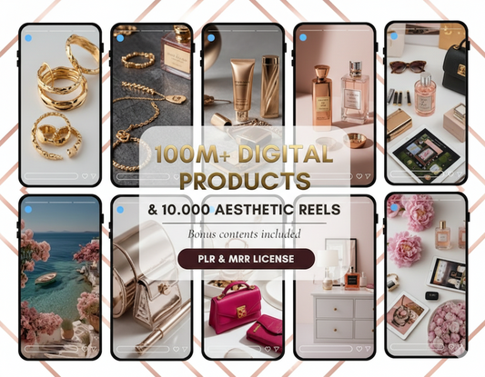 100M digital products bundle with PLR and MRR rights