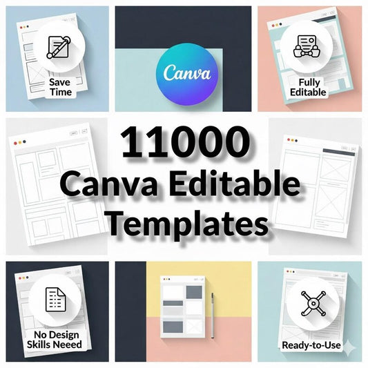 11000+ Canva editable templates bundle for social media, business, and branding