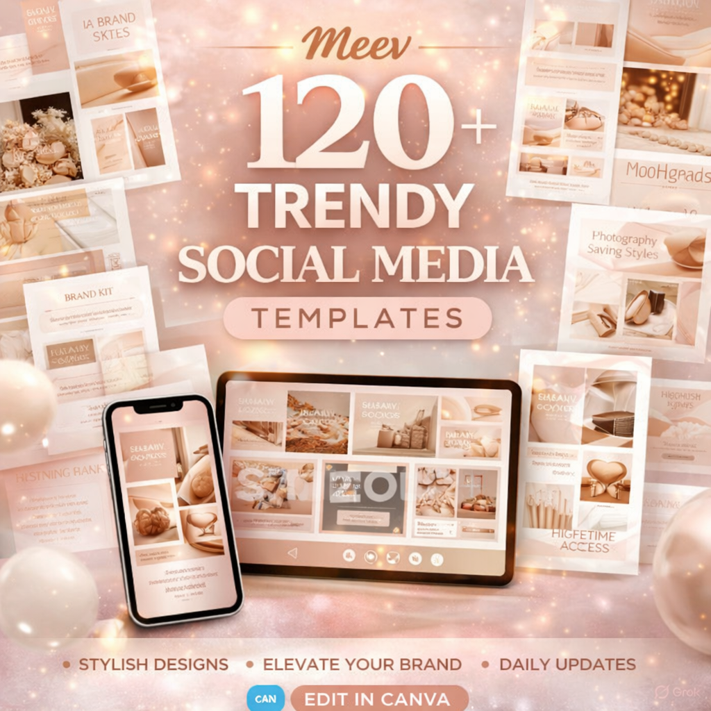 120 Fashion Social Media Canva Templates for Instagram Clothing Brands