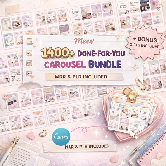 1400+ DFY Instagram Carousel Templates Bundle – Canva Editable PLR