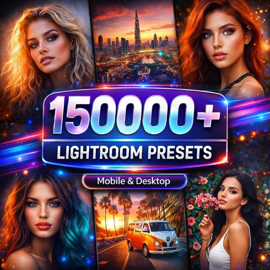 150,000 Adobe Lightroom presets bundle for professional photo editing