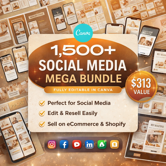 1500+ Social Media Canva Templates Bundle for Instagram & Facebook
