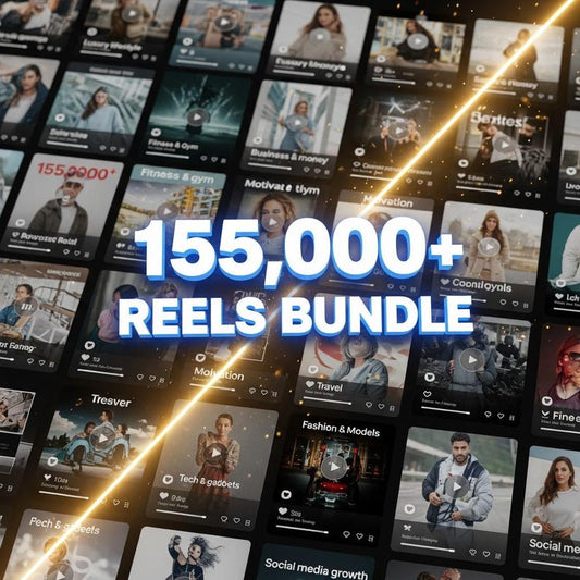 155,000+ Instagram Reels Bundle digital mega pack cover