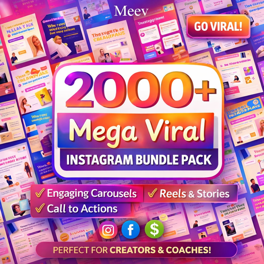2000+ Canva Social Media Templates Bundle for Instagram Posts & Quotes