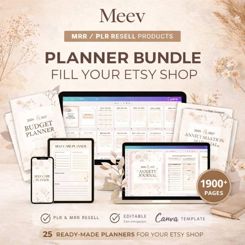 2026–2027 Digital Planner Canva Templates Bundle for Resale – MEEV