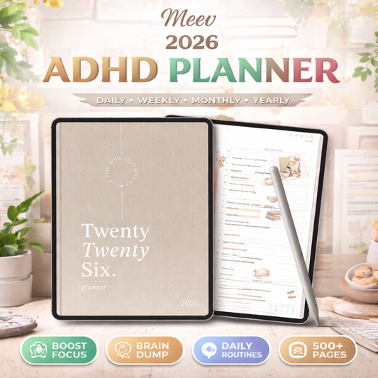 2026 ADHD Digital Planner for iPad – Hyperlinked Productivity Planner