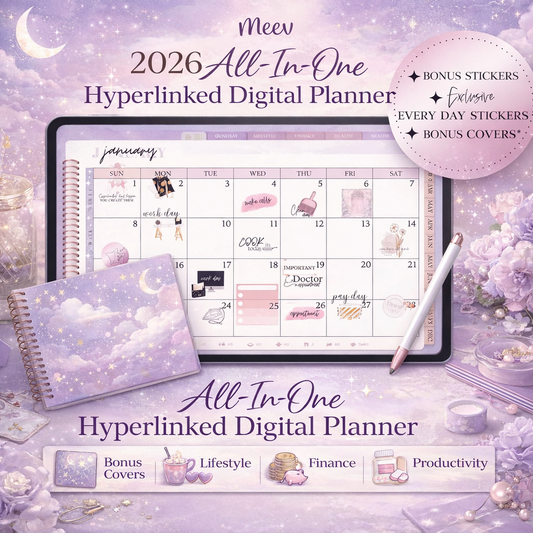 2026 Dated Digital Planner for iPad | GoodNotes Productivity Planner