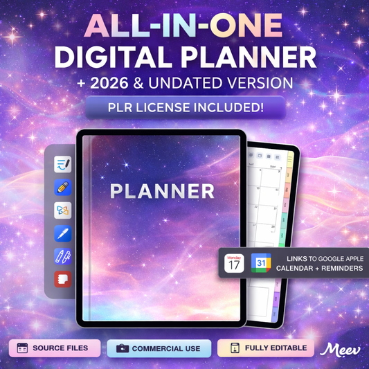 2026 Digital Planner for iPad – Editable PowerPoint & Keynote Bundle