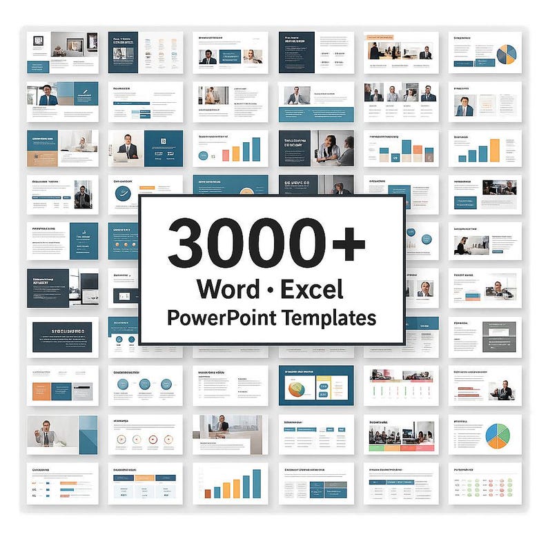 3000+ Word Excel PowerPoint templates bundle preview