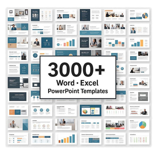 3000+ Word Excel PowerPoint templates bundle preview