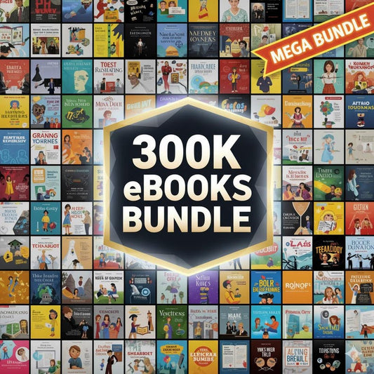 300,000 eBooks mega bundle digital library cover