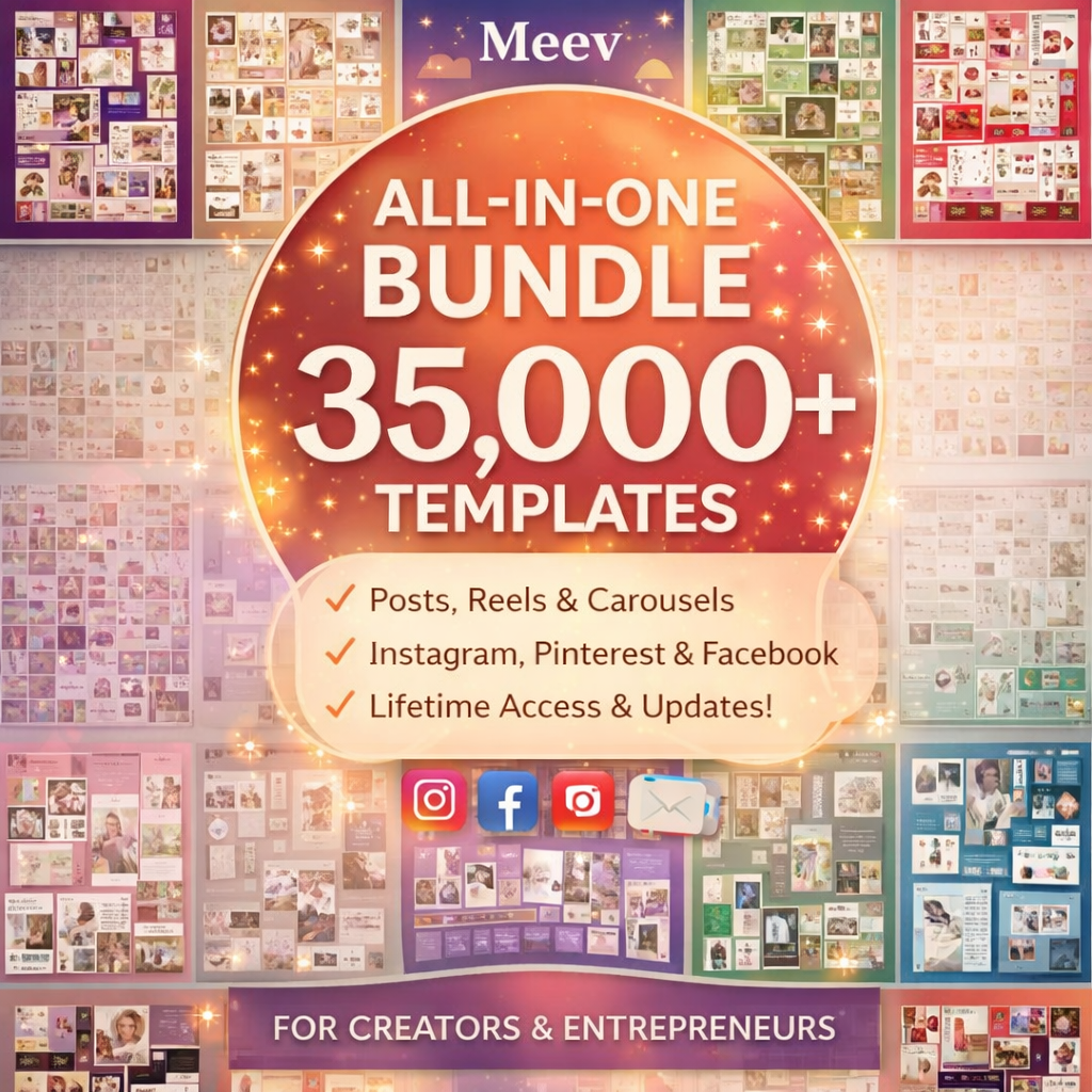 35,000+ Canva Social Media Templates Bundle for Posts, Stories & Pins