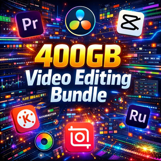 400GB Video Editing Mega Bundle – LUTs, Transitions, Overlays, VFX for Premiere Pro & More