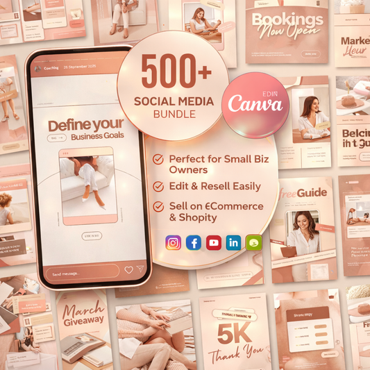 509 Instagram Canva Templates Bundle – Posts, Stories, Carousels & Highlights