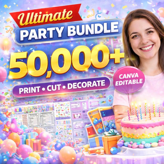 50,000+ Party Templates Bundle Canva – Birthday Decorations