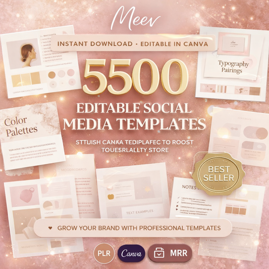 5500 Social Media Canva Templates Bundle – Posts & Stories Pack