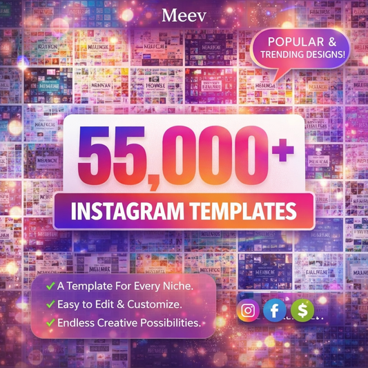 55,000+ Canva Social Media Templates Bundle with PLR & MRR License