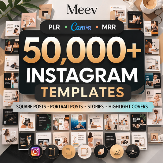 55,000+ Social Media Canva Templates Bundle – Resell Rights Instagram Post, Story & Highlight Cover Kit