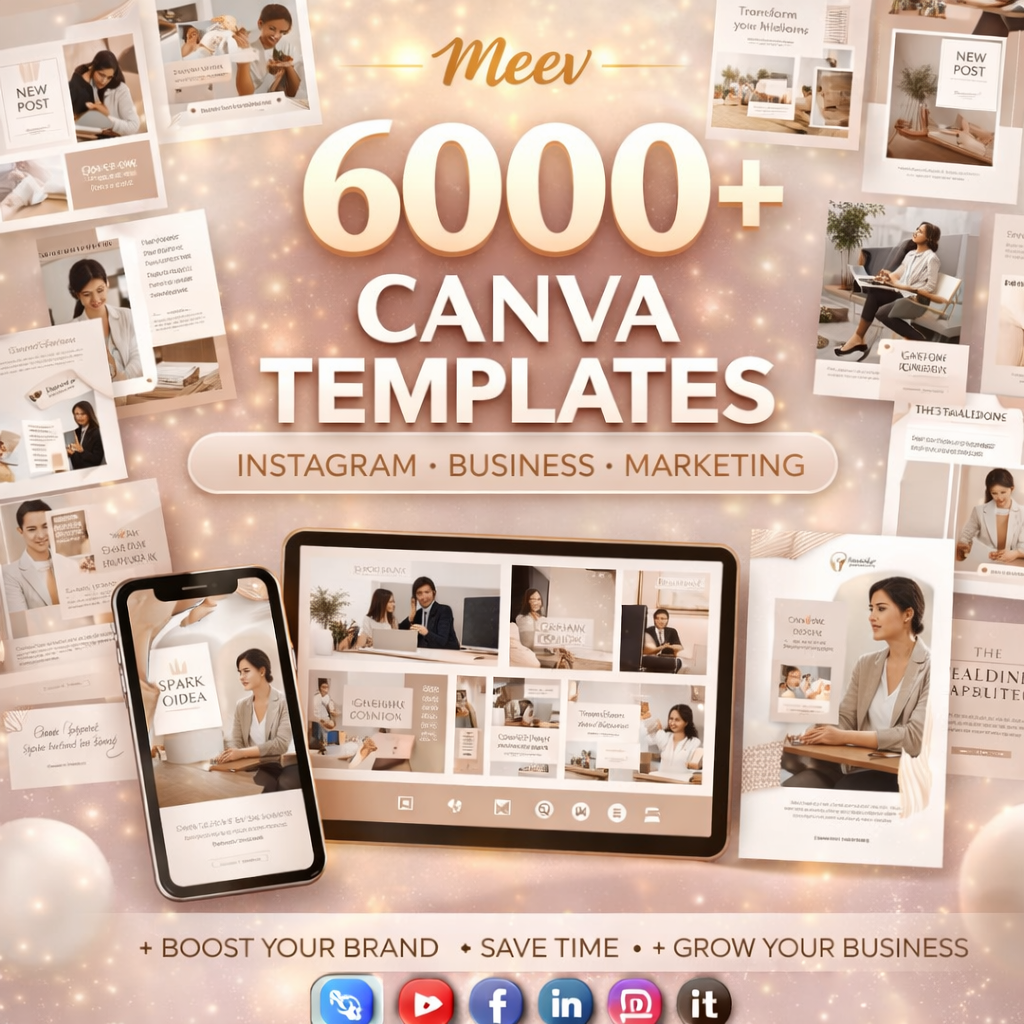 6000 Canva Templates Bundle for Social Media, Business & Marketing