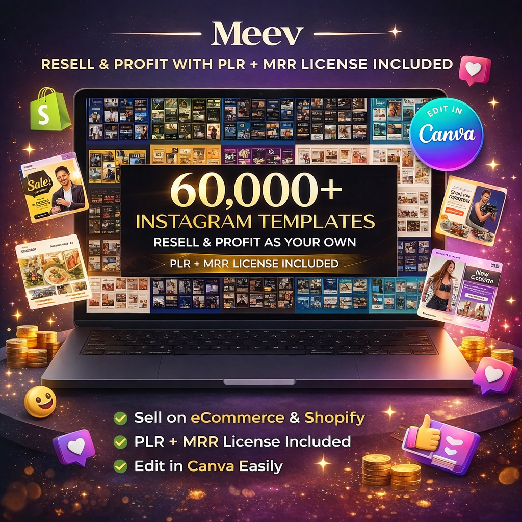 60,000+ Instagram Canva Templates Bundle for Social Media Content