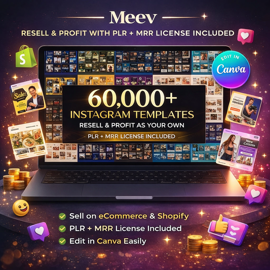 60,000+ Instagram Canva Templates Bundle for Social Media Content