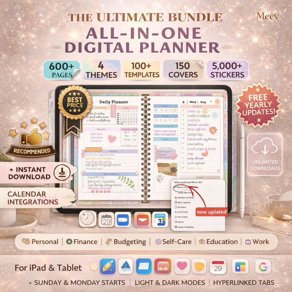 All-in-One Digital Planner 2026–2028 | GoodNotes & Notability