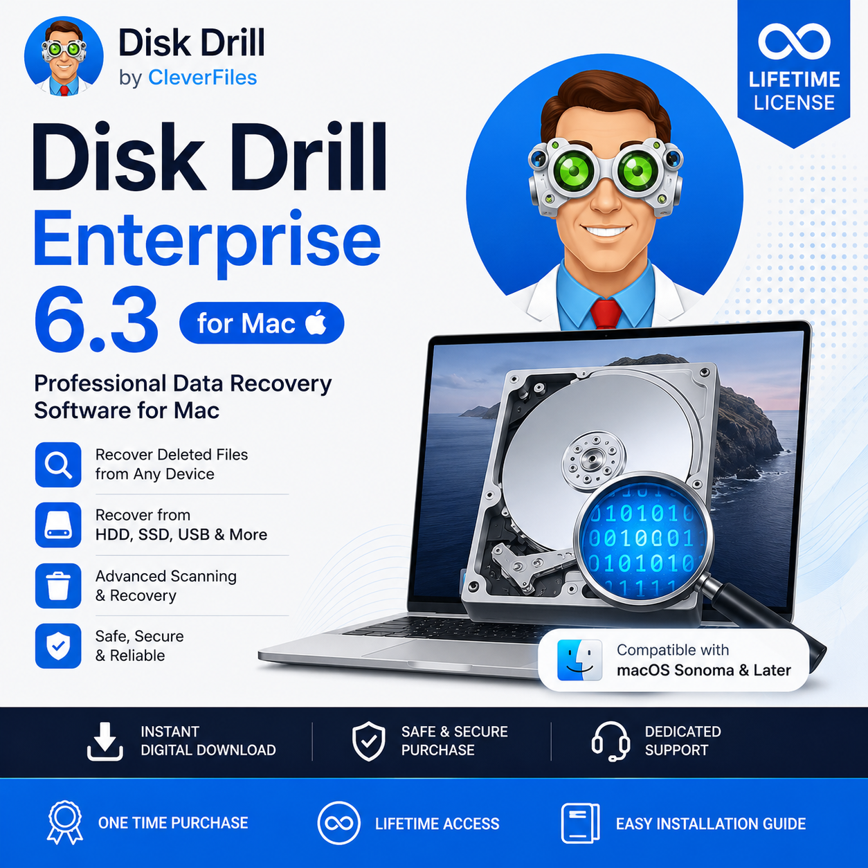 Disk Drill Enterprise 6.3 Lifetime License for Mac