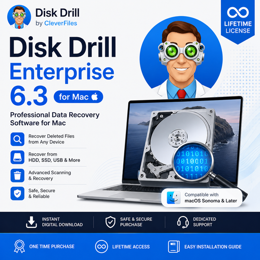 Disk Drill Enterprise 6.3 Lifetime License for Mac