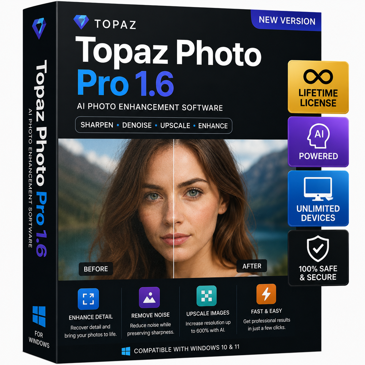 Topaz Photo Pro 1.6 – Lifetime License | AI Photo Enhancement Software