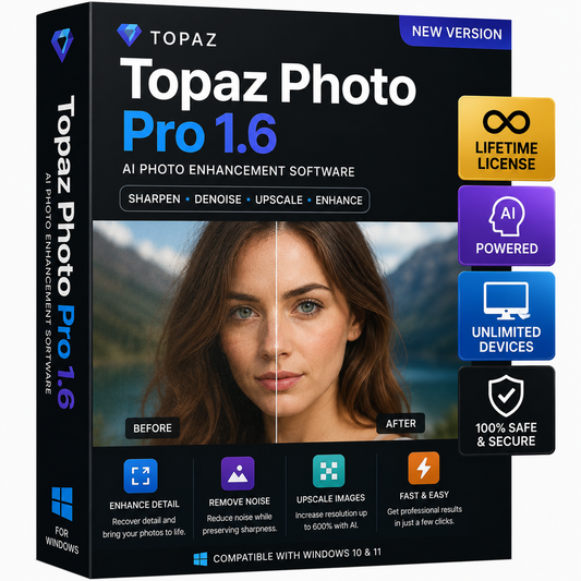 Topaz Photo Pro 1.6 – Lifetime License | AI Photo Enhancement Software