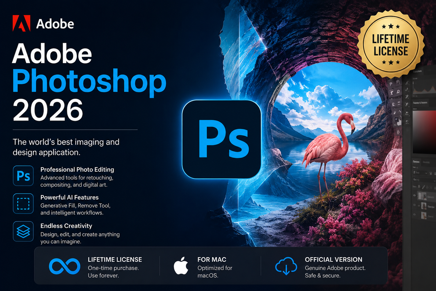 Adobe Photoshop 2026 – Lifetime License for Mac